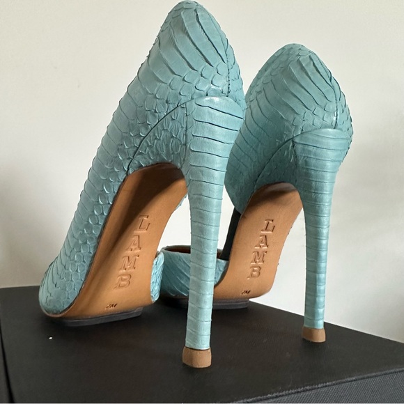 L.A.M.B. Python Leather Heels - Picture 9 of 12